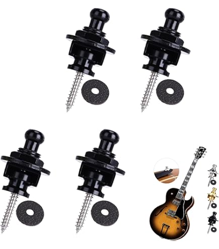 Amazon.co.jp: ギター ストラップロックピン 2個セット 金属製